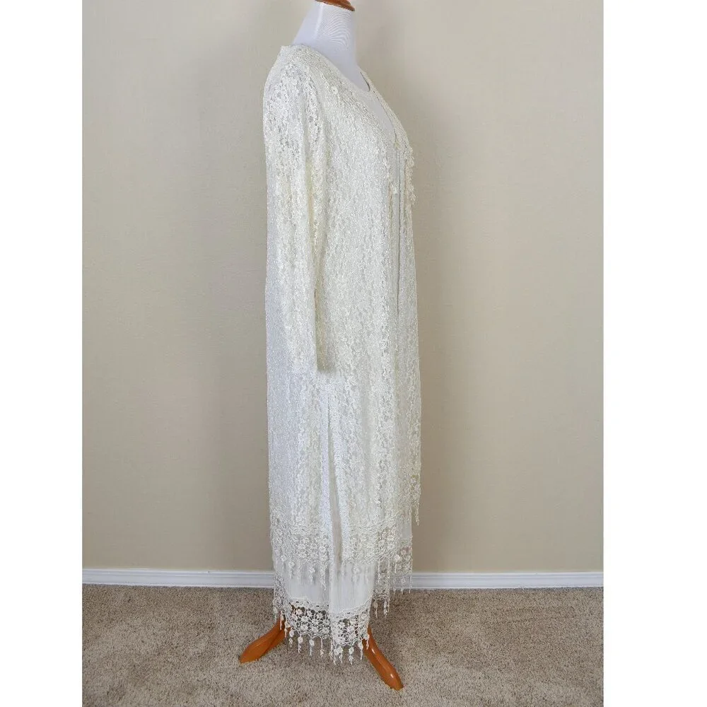 Vintage Magnet Art Lynn Yang Gauze Lace Dress and Jacket - M - Picture 6 of 14